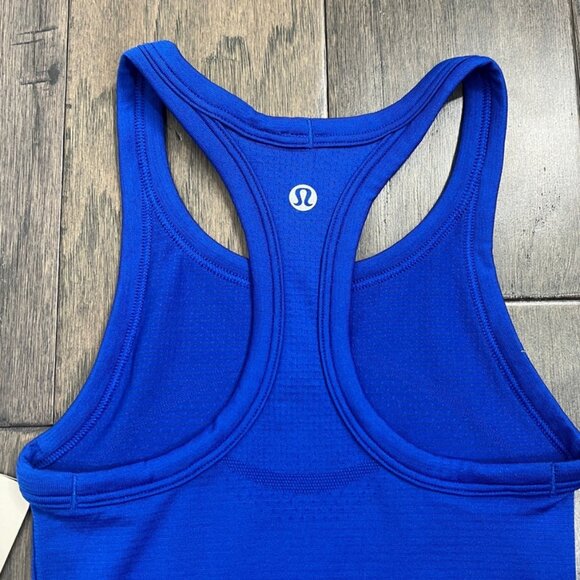 Lululemon NWT Swiftly Tech Cropped Racerback Tank Top 2.0 Galactic Cobalt - Picture 3 of 7